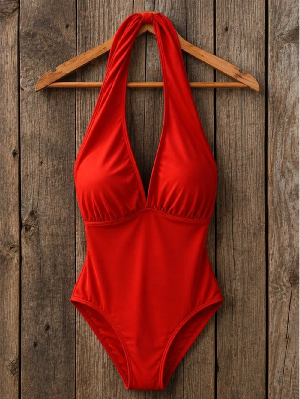 Red one piece swim suit XL